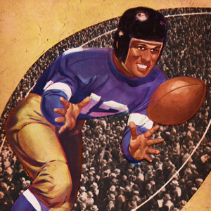 1939 Lon Keller Vintage Football Art