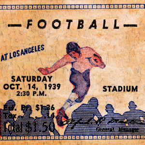 1939 Football Ticket Stub Remix Art