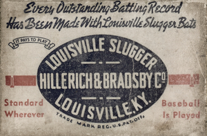 1939 Louisville Slugger Tin Look Ad Art