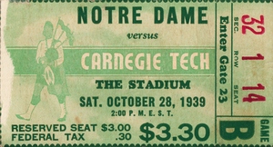 1939 Notre Dame vs. Carnegie Tech