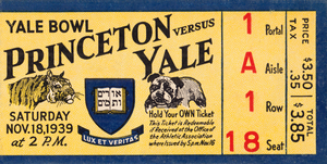 1939 Princeton Tigers vs. Yale Bulldogs | Row 1