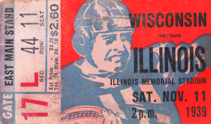 1939 Wisconsin Badgers vs. Illinois Illini | Row 1