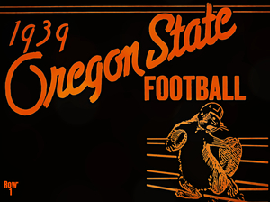 1939 Oregon State Beaver Football Art