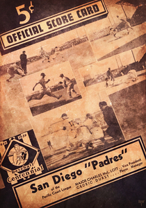 1939 San Diego Padres Score Card Art