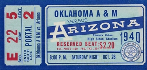 1940 Arizona Wildcats vs. Oklahoma A&M Aggies
