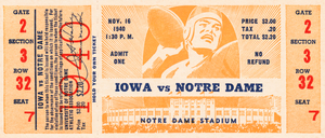 1940 Iowa vs. Notre Dame