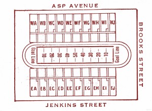1940 Oklahoma Football Owen Field Map