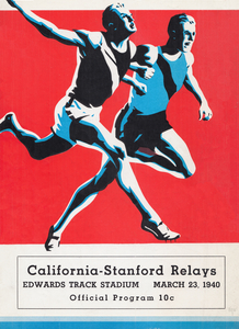 1940 Cal Stanford Track Relays Art