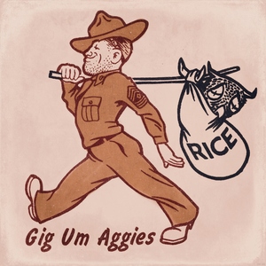 Vintage Texas AM Gig Um Aggies Art