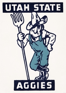 Vintage Forties Utah State Aggies Art