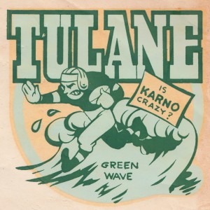 1940s tulane green wave art