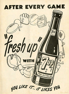 1940s 7up sports ad