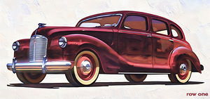 1940s austin automobile art