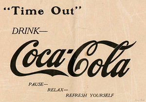 1940s coke ad scratches wall art