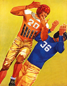 1941 Vintage Football Players Wall Art