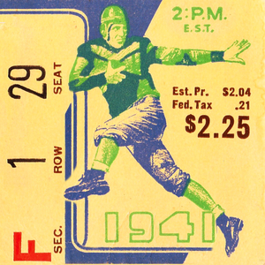 1941 Football Ticket Stub Remix Art