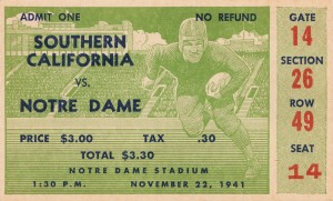 1941 Notre Dame vs. USC