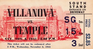 1941 Temple Owls vs. Villanova Wildcats