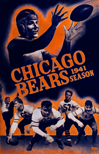 1941 Chicago Bears Football Art Remix