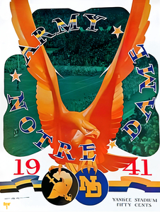 1941 Notre Dame vs. Army Football Cover Art