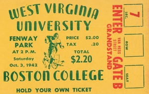 1942 Boston College Eagles vs. West Virginia Mountaineers