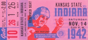 1942 Kansas State vs. Indiana Football Ticket Art