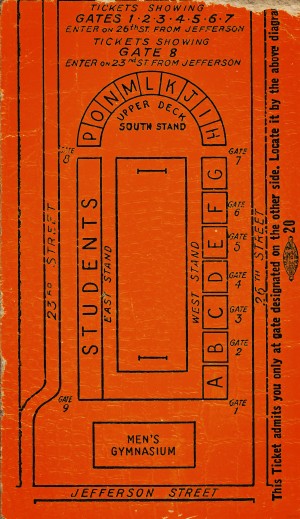 1942 Oregon State Bell Field Corvallis Stadium Map