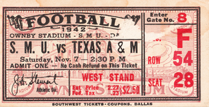 1942 SMU Mustangs vs. Texas A&M Aggies