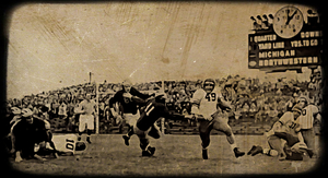 1942 Michigan Wolverines Football Viewfinder Slide Art