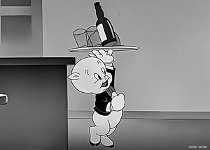 Porky Pig Waiter Cartoon