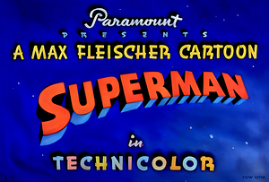1942 Superman Cartoon Intro Art