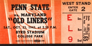 1943 Penn State Nittany Lions vs. Maryland Old Liners
