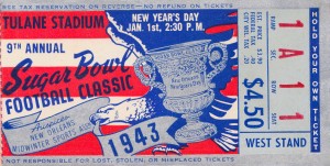 1943 Sugar Bowl Tennessee vs. Tulsa