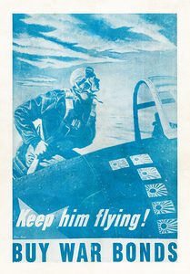 1943 keep him flying buy war bonds art