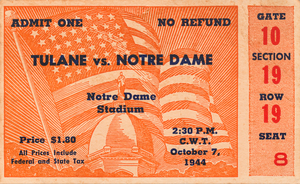 1944 Notre Dame vs. Tulane