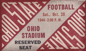 1944 Ohio State Football Ticket Stub Remix Art