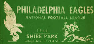 1944 Philadelphia Eagles Ticket Stub Remix