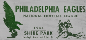1944 Philadelphia Eagles Ticket Stub Remix