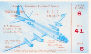 1945 Armistice Game Ticket Art