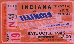 1945 Indiana Hoosiers vs. Illinois Illini