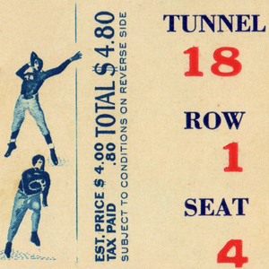 1945 Football Ticket Stub Remix Art