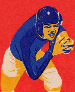 1946 Vintage Football Player Wall Art 