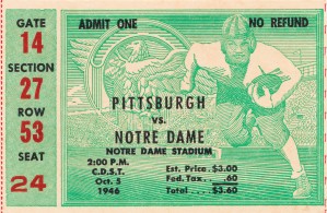 1946 Notre Dame vs. Pittsburgh