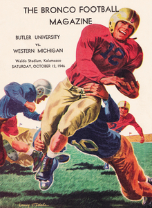 1946 Western Michigan Broncos vs. Butler Football Program Art | Row 1