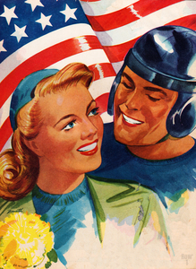 1946 American Dream Football Player Art