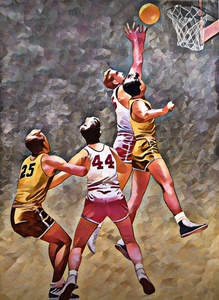 1946 Vintage Basketball Art