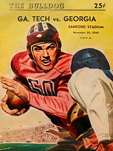 1946 Georgia Tech vs. Georgia Football Art