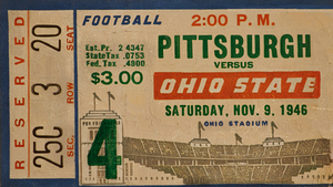 1946 ohio state pittsburgh football ticket art