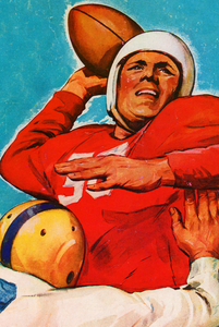 1947 Vintage Quarterback Football Wall Art 
