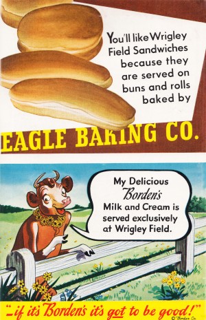 1947 Bordens Dairy Wrigley Field Advertisement Wall Art